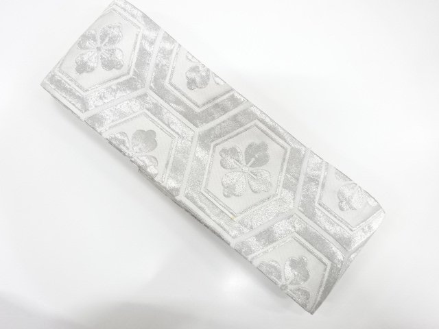 JAPANESE KAKU OBI / FOR MEN FOR DANCE / WOVEN FLOWER & RHOMBUS
